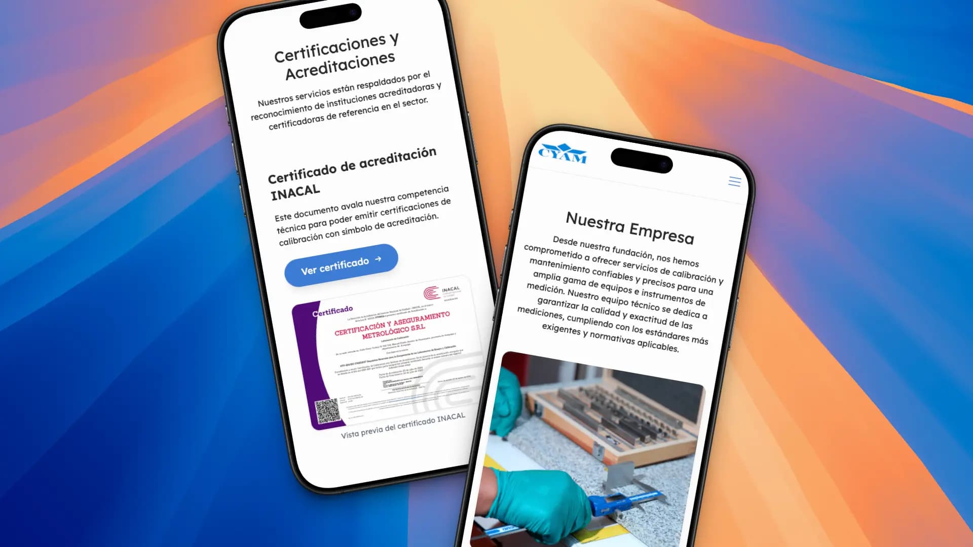 Rediseño página web CYAM S.R.L.